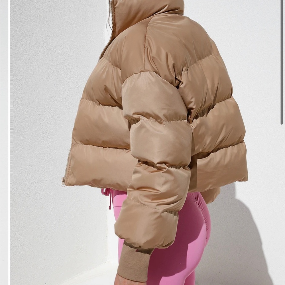 Tiger Mist Tan Puffer Jacket - Picture 4 of 8
